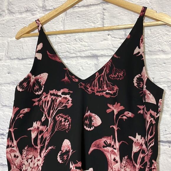 KISMET Butterfly and Floral Print Double V Tank Top Size Extra Small - Picture 3 of 11